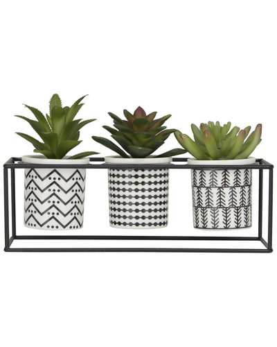 The Novogratz Succulent Green Faux Foliage Artificial Plant