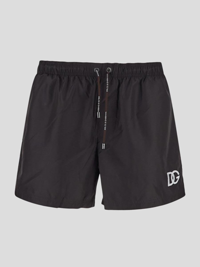 Dolce & Gabbana Dolce&gabbana Swim Short In Brown