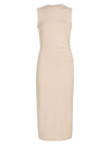 Vince Women's Stretch Jersey Sleeveless Midi-dress In Pale Fawn