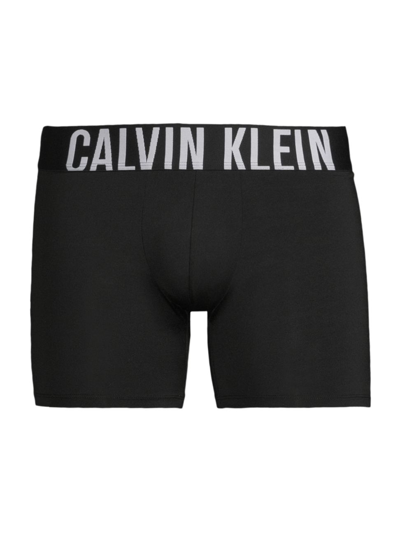 Calvin Klein 3-pack Intense Power Microfiber Boxer Briefs In Black/ Black