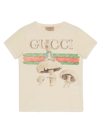 Gucci Kids' Peter Rabbit X  T-shirt In Beige