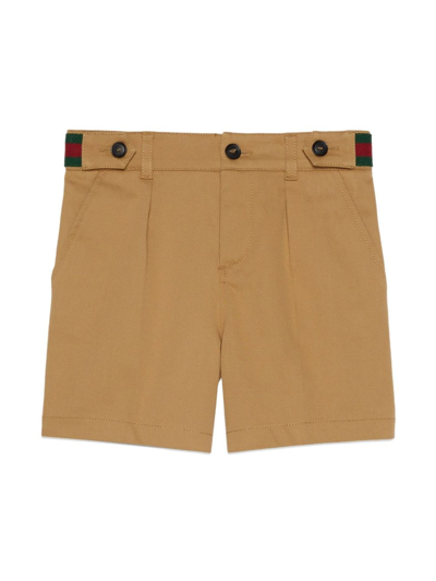 Gucci Kids' Beige Cotton Shorts