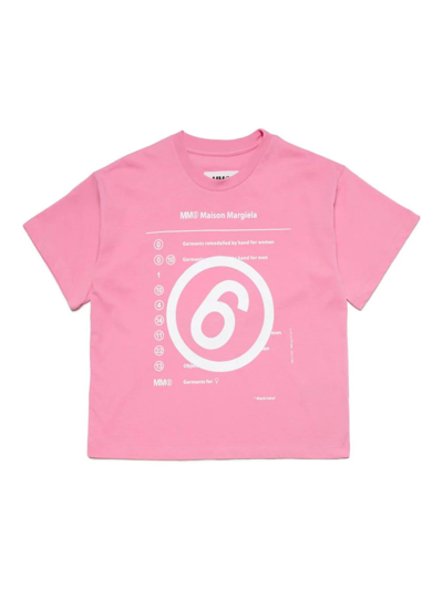 Maison Margiela Kids' Pink Cotton T-shirt