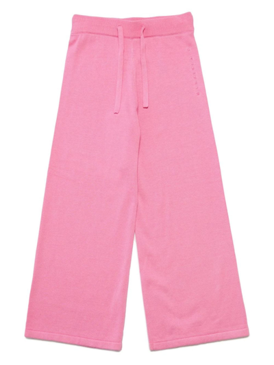 Maison Margiela Kids' Pink Cotton Blend Trousers