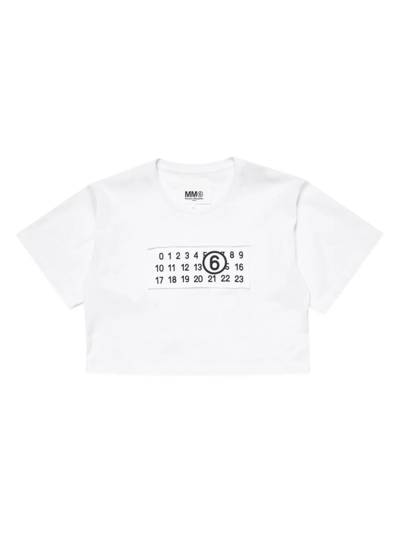 Maison Margiela Kids' White Cotton T-shirt