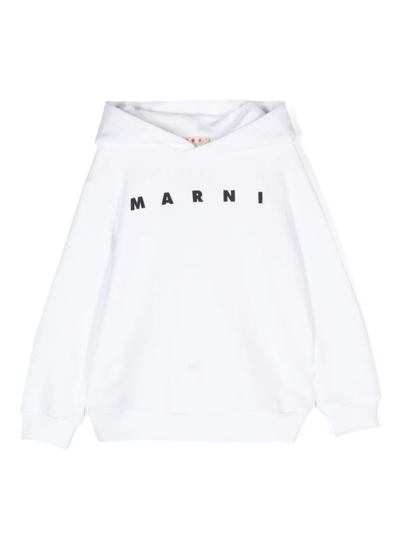 Marni Kids' White Cotton Hoodie