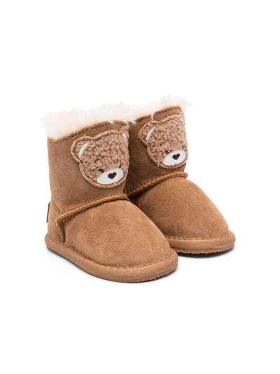Monnalisa Kids' Camel Brown Calf Suede Boots