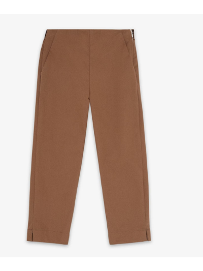 Fendi Kids' Brown Gabardine Trousers