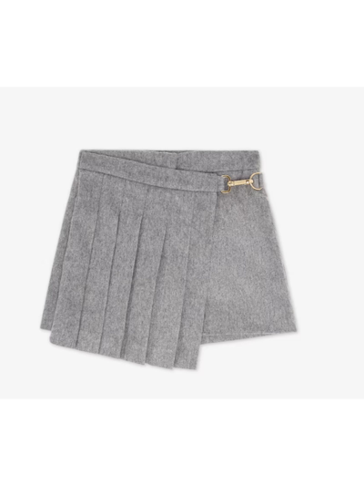 Fendi Kids' Grey Flannel Shorts
