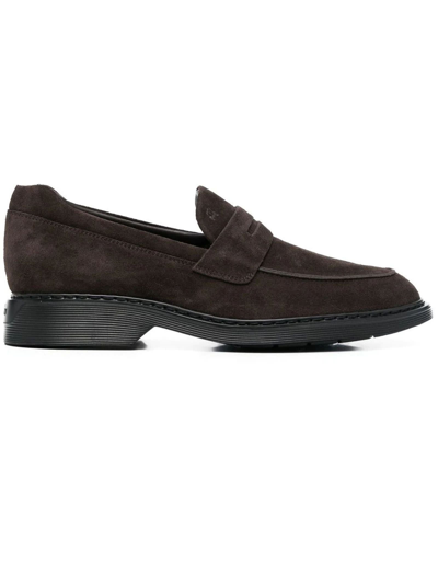 Hogan Brown Leather Loafer
