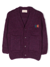 Bobo Choses Big B Wool-blend Cardigan In Purple