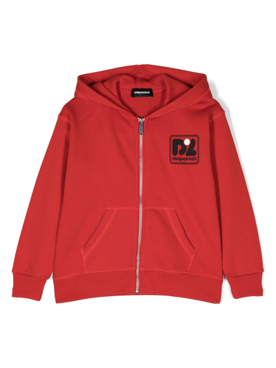 Dsquared2 Kids' Red Cotton Hoodie