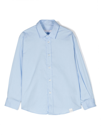 Paolo Pecora Kids' Light-blue Cotton Shirt In Clear Blue