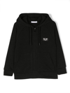 Paolo Pecora Logo-patch Zip-up Hoodie In Black