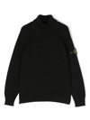 Stone Island Black Cotton Jumper In Black