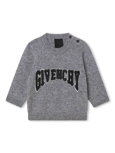 Givenchy Kids' Grey Wool-cashmere Blend Jumper