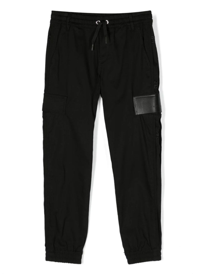 Givenchy Kids' Logo-patch Track Pants In Black