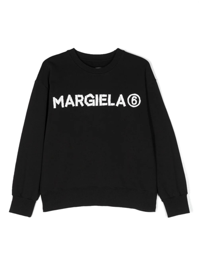 Maison Margiela Kids' Black Cotton Sweatshirt