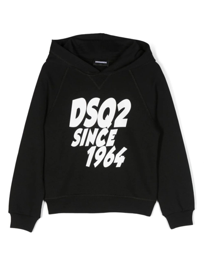 Dsquared2 Kids' Black Cotton Hoodie