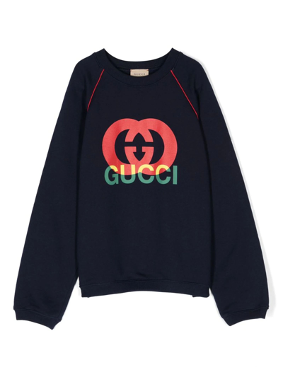 Gucci Kids' Sweatshirt For Boy In Blue