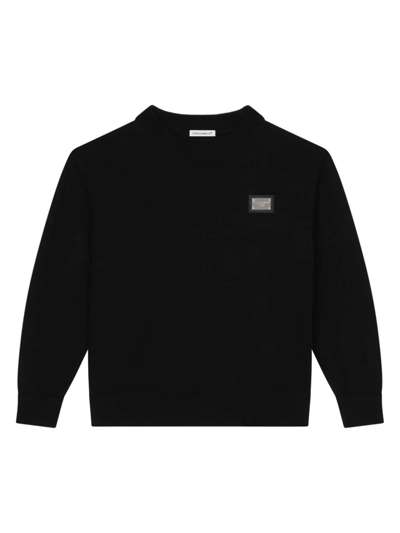 Dolce & Gabbana Kids' Black Virgin Wool Jumper