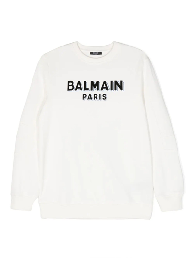 Balmain Kids' Logo Cotton Jersey Sweatshirt