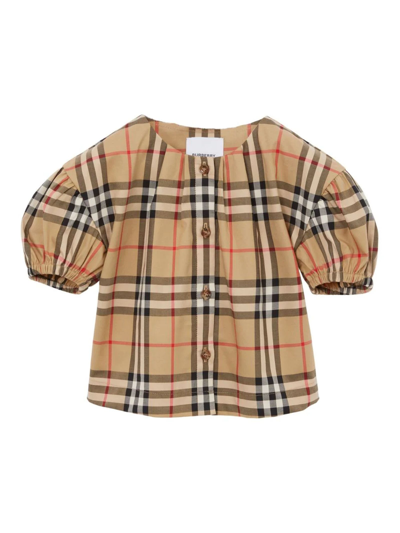 Burberry Kids' Beige Cotton Blouse