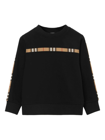 Burberry Kids' Black Cotton Sweatshirt