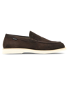 Hogan Logo-patch Suede Loafers In Brown