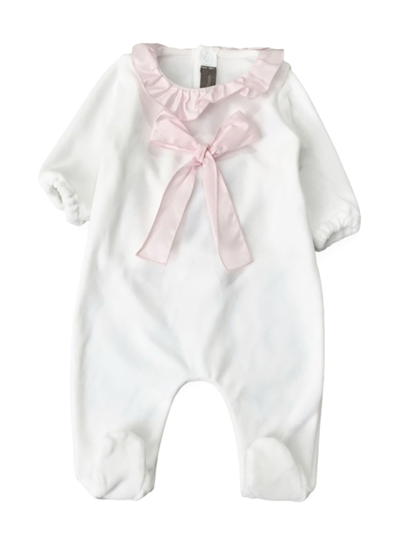 Little Bear Babies' White And Pink Cotton Body