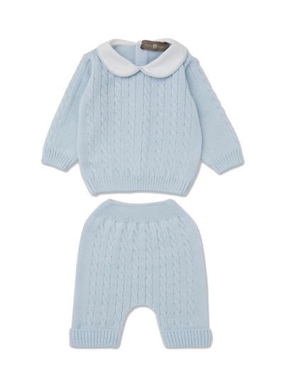 Little Bear Blue Wool Baby Suit