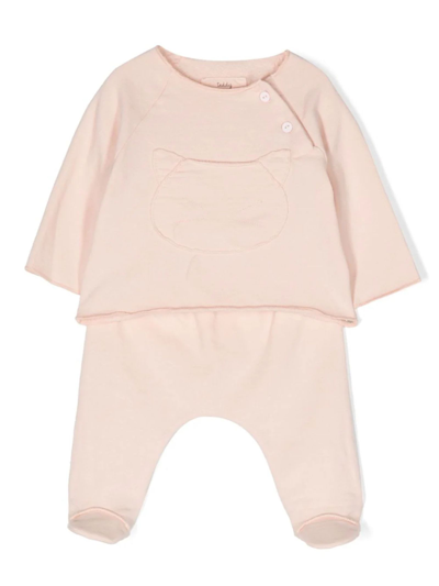 Teddy &amp; Minou Babies' Pink Stretch-cotton Set