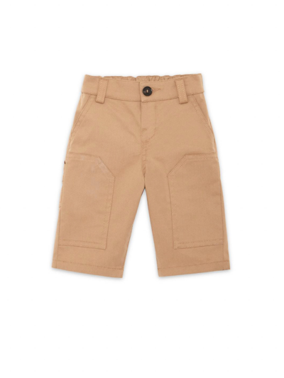 Fendi Kids' Baby Trousers In Beige Stretch Gabardine