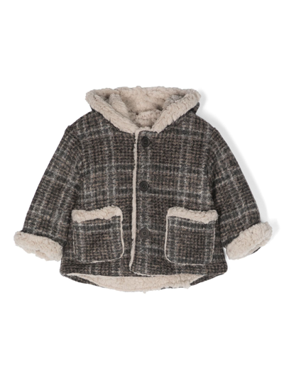 Douuod Kids' Grey Polyester Coat