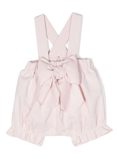 La Stupenderia Babies' Bow-detailing Cotton Dress In Pink