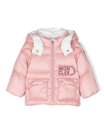 Moncler Kids' Pink Polyamide Jacket