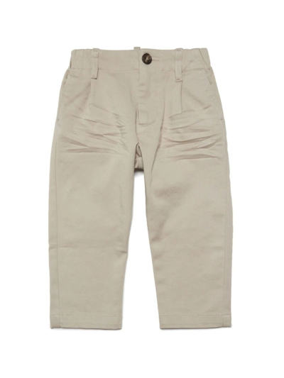 Dsquared2 Kids' Beige Stretch-cotton Chinos