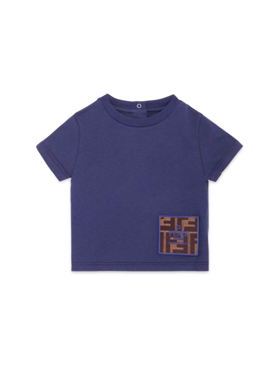 Fendi Kids' Blue Jersey Baby T-shirt