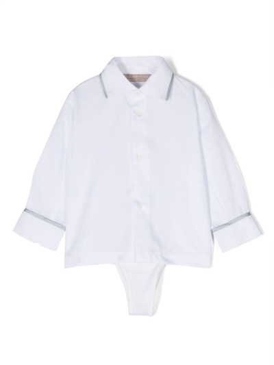 La Stupenderia Babies' Contrasting-trim Cotton Body In White