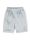 La Stupenderia Satin-finish Slip-on Shorts In Blue
