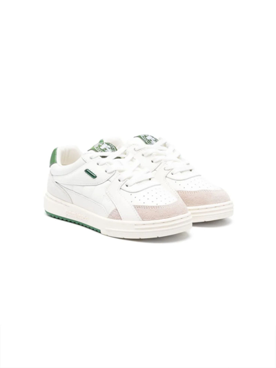 Palm Angels Kids' White Leather Sneakers