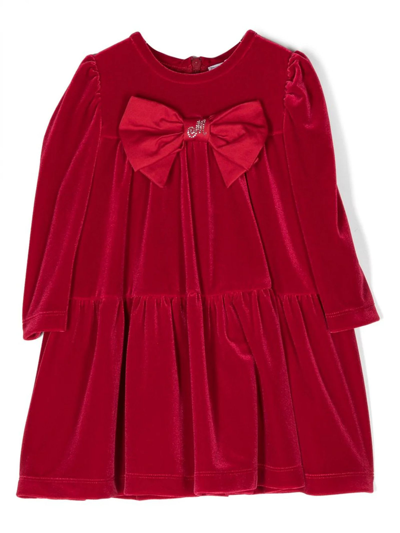 Monnalisa Kids' Red Viscose Dress