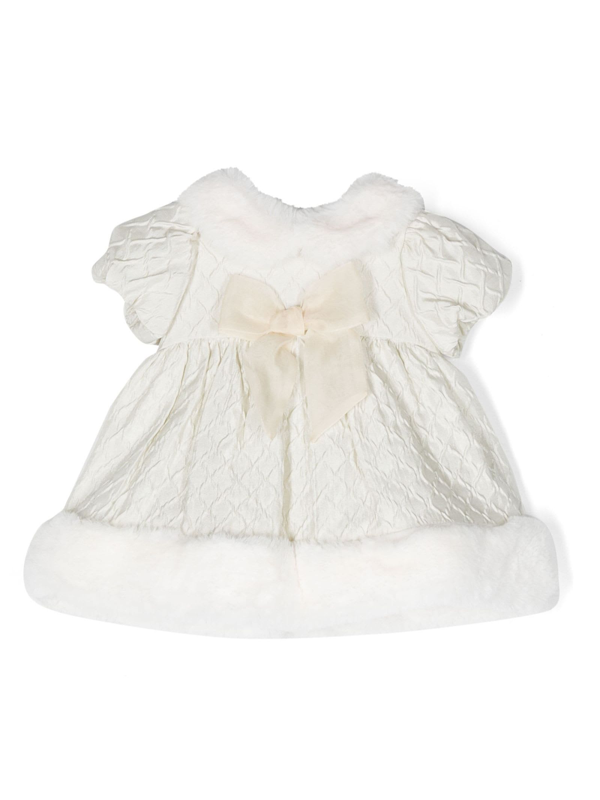 La Stupenderia oversize-bow-detail dress - White