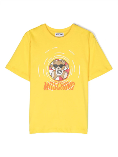 Moschino Kids' Yellow Cotton Tshirt