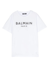 Balmain Logo Cotton Jersey T-shirt In White