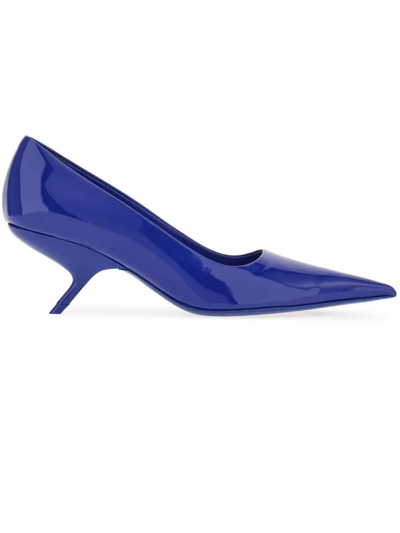 Ferragamo Eva Pointed-toe Pumps In Blue