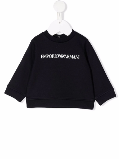 Emporio Armani Kids' Blue Cotton Sweatshirt