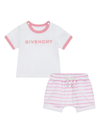 Givenchy Logo-print Cotton Shorts Set In White