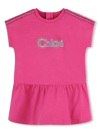 Chloé Baby Girl's & Little Girl's Star Cotton Dress In Fuchsia