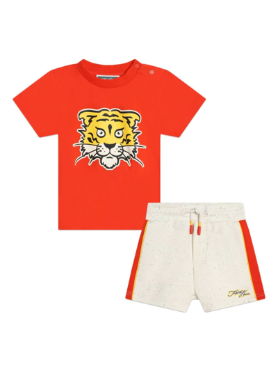 Kenzo Babies'  Kids Dresses Orange